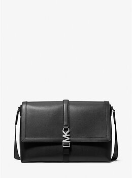 Средняя сумка-мессенджер Cyrus из зернистой кожи Michael Kors, черный 37f5lcym1l | black