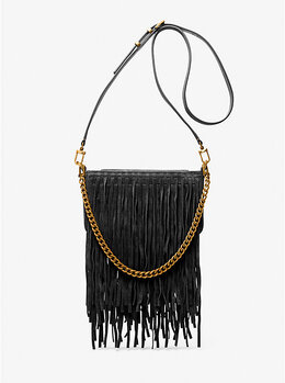 Маленькая замшевая сумка Bryant с бахромой Michael Kors, черный 32f5aytu1s | black
