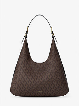 Большая сумка Nolita с фирменным логотипом Michael Kors, Brown/Blk 30f5gy5h7b | brown/blk
