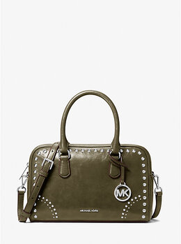 Средняя винтажная сумка Thompson с заклепками Michael Kors, зеленый 35f5s7os6y | olive