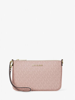 Маленький клатч Jet Set с фирменным логотипом, трансформируемый Michael Kors, розовый 35t4gtvw5b | powder blush