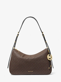Средняя сумка Nolita с фирменным логотипом Michael Kors, Brown/Blk 30f5gy5m2b | brown/blk
