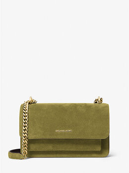 Большая замшевая сумка Claire на плечо Michael Kors, зеленый 30f5gc7l3s | pistachio
