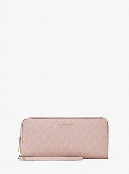 Большой дорожный клатч Jet Set с фирменным логотипом Michael Kors, розовый 35r4gtvt3v | powder blush