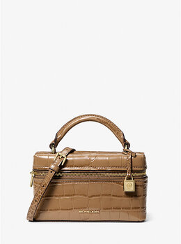 Мини-сумка Jana через плечо из кожи с тиснением под крокодила Michael Kors, бежевый 32f5gq1c0e | husk