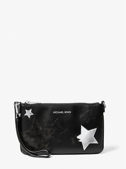 Маленький клатч Jet Set с принтом Michael Kors, черный 35f5stvw5l | black