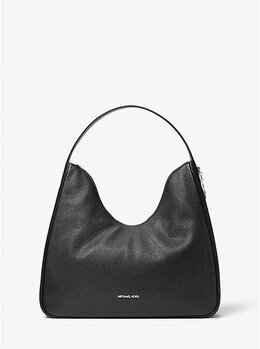 Средняя сумка-хобо Nayla на плечо из зернистой кожи Michael Kors, черный 35f5s5zl6l | black