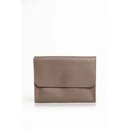 Trussardi Brown Polyester Clutch Bag tr-24093