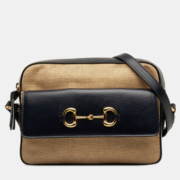 Gucci Blue Brown Horsebit 1955 Flap Pocket Camera Bag 1214417