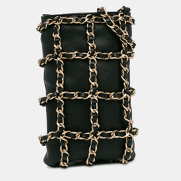 Chanel Black Lambskin Tech Me Out Clutch With Chain 1214378
