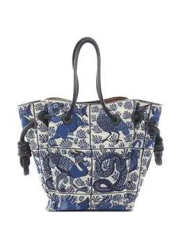 Loewe x William De Morgan 10's Flamenco knot-detail tote bag 32024174