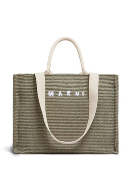 Большая сумка из рафии Marni, зеленый shmp0078u0p3860 | зеленый