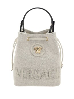 Сумка-ведро «Медуза» Versace, нейтральный цвет 10182971a13696 | нейтральные цвета