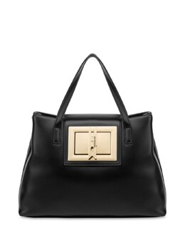 Сумка-тоут Love Moschino на большой золотой застежке, черный jc4163pp1mlm0 | черный