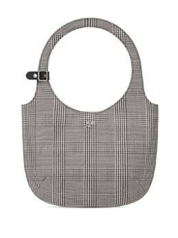 Courreges Сумка-тоут Holy в клетку Prince of Wales Courrèges, черный 424gsa102wo0128 | черный