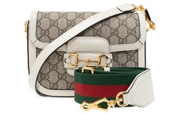 Мини-сумка Gucci Horsebit 1955 Бежевый/Белый 658574-huhhg-9759