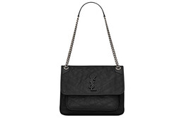 Сумка через плечо Saint Laurent Niki, средняя жатая винтажная черная 6331580en041000
