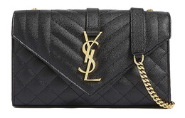 Saint Laurent Женская сумка на одно плечо ENVELOPE 600195-bow91-1000黑