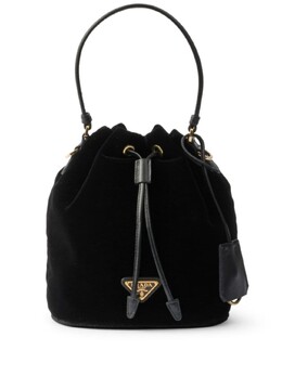 Мини-сумка из бархата Re-Edition Prada, черный 1be067vwom2c7q | черный