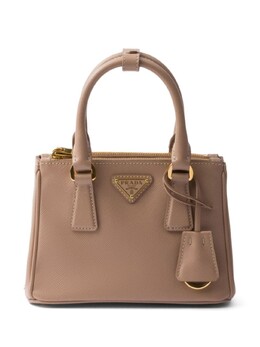 Мини-сумка Prada Galleria из сафьяновой кожи, нейтральный цвет 1ba907vpvmnzv | нейтральные цвета