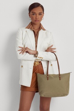 Нейлоновая сумка-тоут Keaton Lauren Ralph Lauren, зеленый n41-257 | green chrome
