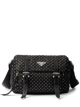 Сумка Prada из ре-нейлона с заклепками, черный 1bd382vooo2hgv | черный