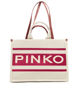 Сумка через плечо Pinko SHOPPER CANVAS RICICLATO + STA, кремовый pi235w000183a4500os | crema