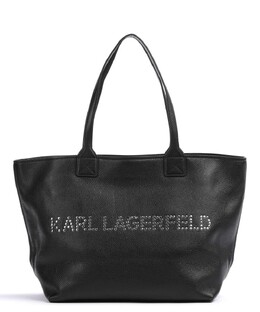 Фирменная сумка-шоппер из зерненой яловой кожи Karl Lagerfeld, черный 245w3087-a999 | schwarz