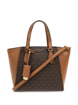 Сумка-шоппер Michael Kors Taryn комбинированная, коричневый 32f4gtbc1b | коричневый