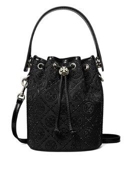 Сумка-ведро Tory Burch mini T Monogram, черный 162810001 | черный