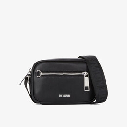 Кожаная сумка через плечо с фирменным ремешком The Kooples, черный r04239627 | black