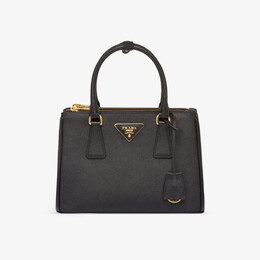 Маленькая сумка-тоут Galleria из сафьяновой кожи Prada, черный r04268001 | black