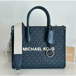 Сумка кросс-боди Michael Kors Mirella, фактура зернистая, перфорированная, синий 4375569001