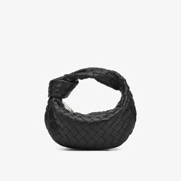 Мини-сумка Jodie из кожи интреччато с верхней ручкой Bottega Veneta, черный r03919251 | black-silver