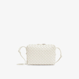 Кожаная сумка через плечо с петлей Bottega Veneta, желтый r04163095 | white/gold