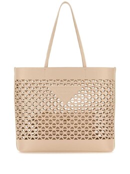Кожаная сумка Prada для покупок, нейтральный цвет 1bg5032cy4 | нейтральный цвет