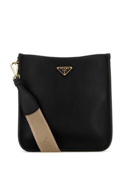 Кожаная сумка Prada с треугольным логотипом, черный 1bh219vrvo2cys | черный