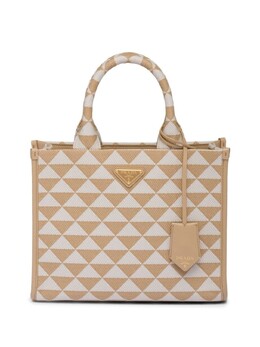 Жаккардовая сумка Prada Symbole, нейтральный цвет 1ba354voom2fkl | нейтральный цвет