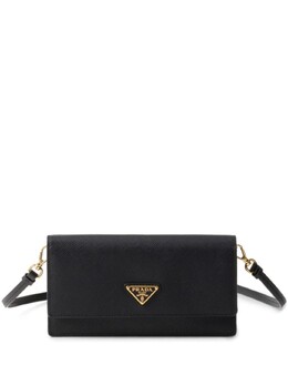 Мини-сумка Prada из кожи с треугольным логотипом, черный 1nf0592db3 | черный