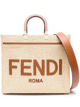 Сумка-тоут Sunshine среднего размера Fendi, бежевый 8bh386ap4a | бежевый