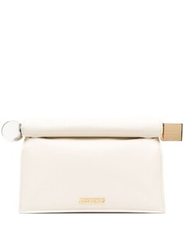 Клатч Jacquemus La Pochette Rond Carré, нейтральный цвет 233ba3563171115 | нейтральный цвет