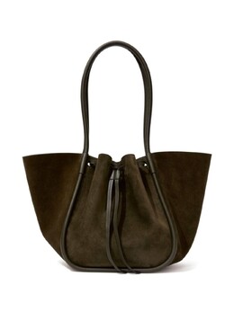 Proenza Schouler большая сумка-тоут со сборками, зеленый hb243067c012s | зеленый