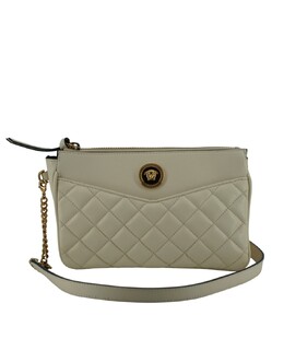 Женская кожаная сумка через плечо Versace Lamb, белый 7305981460540 | white