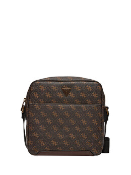 Коричнево-черная мужская сумка через плечо Guess 8239605 | brown/ochre