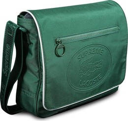 Сумка Supreme x Lacoste Small Messenger Bag Green, зеленый fw19a14 green | green