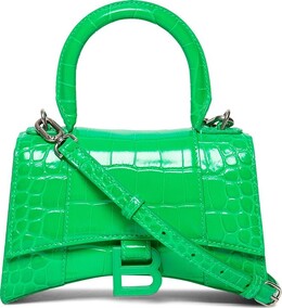 Сумка Balenciaga XS Hourglass Top Handle Bag Vivid Green, зеленый 592833 1u6ak 3809 | green