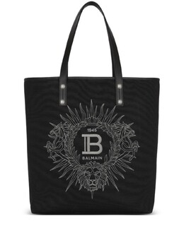 Balmain сумка-тоут Varsity с вышитым логотипом, черный bm1fe187tcpo | черный