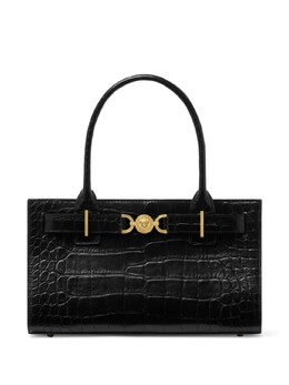 Сумка-шоппер Versace Medusa '95 с эффектом крокодиловой кожи, черный 10131681a08724 | черный