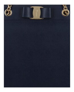 Сумка на плечо из гладкой кожи Vara Bow Salvatore Ferragamo, темно-синий 7330006302780 | navy