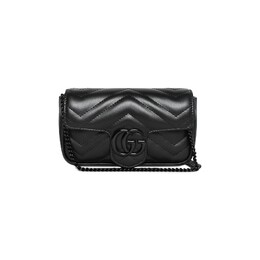 Супермини-сумка Gucci GG Marmont Matelasse, черная 476433 aabzk 1000 | black